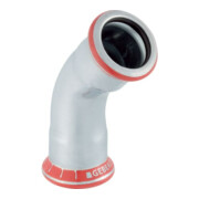 Geberit Coude Mapress acier C d= 15 mm, 45 degrés, galvanisé extérieur