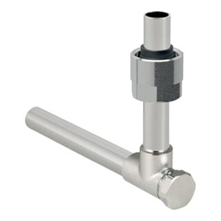 Geberit Coude métal 15, 90°, avec arrêt, avec joint, laqué, Ms/Cu