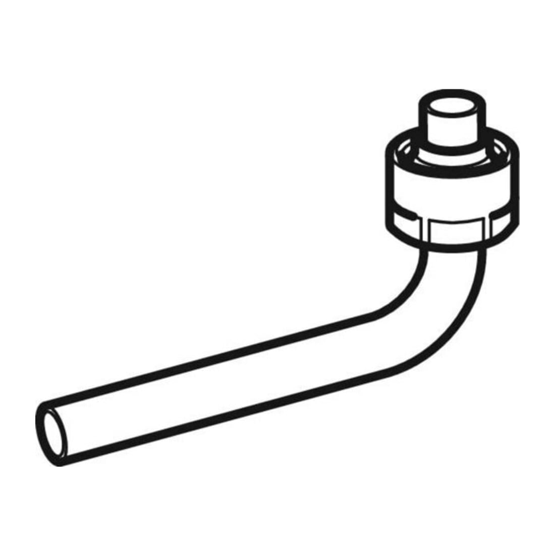 Geberit Coude métallique 15 mm, 90°, raccord Eurocylindre G 3/4, Cu