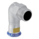 Geberit Coudes de transition gaz Mapress 90° avec AG, acier inoxydable, d=18mmxR 1/2-1