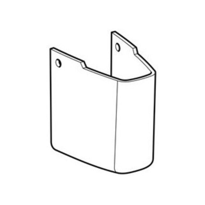 Geberit Demi-colonne Renova Plan blanc, pour WC, avec matériel de fixation