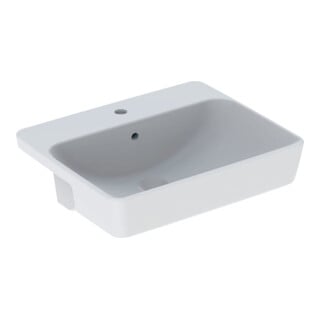 Geberit Demi-lavabo encastré VariForm 55x45cm, c/l, c/s, carré, bl. K-Tect