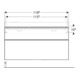 Geberit Dop.-WT-Schr. Smyle Square 118,4x61,7x47cm, 2 Laden, sandgr. hgl