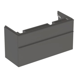 Geberit Dop.-WT-Schr. Smyle Square 118,4x61,7x47cm, 2 Schubladen, lava matt
