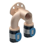 Geberit Doppelanschlusswinkel FlowFit d= 25mmxRp 1/2x20mm, 52mm, 90Grad