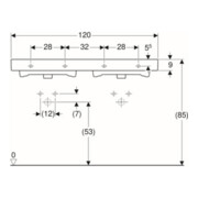 Geberit Doppelwaschtisch iCon 120x48,5cm, m Hahnl., mit Überlauf, weiß-5