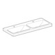 Geberit Doppelwaschtisch iCon 120x48cm, Hahnl. mit., o. ÜL, we. K-Tect