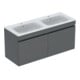 Geberit Doppelwaschtisch-Set Renova Plan 130x62,2x48cm, Kor/Fr. la. mt/WT weiß-1