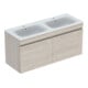 Geberit Doppelwaschtisch-Set Renova Plan 130x62,2x48cm, KP N h be., WT we/KeraTe-1