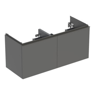 Geberit Doppelwaschtisch-Unterschrank Acanto 1 La., 1 I-Lade, B 119cm, la ma / la. ma