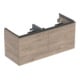 Geberit Doppelwaschtisch-Unterschrank Acanto 1 La., 1 I-Lade, B 119cm, Nussb / la. ma-1