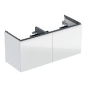 Geberit Doppelwaschtisch-Unterschrank Acanto 1 La., 1 I-Lade, B 119cm, w g / w g / w