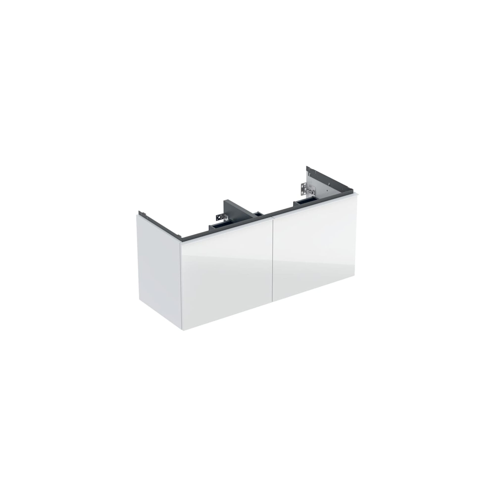 Geberit Doppelwaschtisch-Unterschrank Acanto 1 La., 1 I-Lade, B 119cm, w g / w g / w