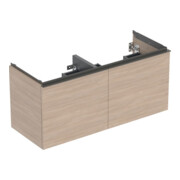 Geberit Doppelwaschtisch-Unterschrank Acanto 1 La., 1 I-Lade, Br. 119cm, Ei / la. ma