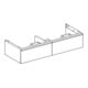 Geberit Doppelwaschtisch-Unterschrank iCon 118,4x24,7x47,6cm, 2 L, Eiche/Gr. la. ma