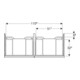 Geberit Doppelwaschtisch-Unterschrank iCon 118,4x24,7x47,6cm, 2 L, Eiche/Gr. la. ma