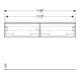 Geberit Doppelwaschtisch-Unterschrank iCon 118,4x24,7x47,6cm, 2 L, Eiche/Gr. la. ma