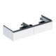 Geberit Doppelwaschtisch-Unterschrank iCon 118,4x24,7x47,6cm, 2 L, w/l hgl/Gr. vc-1