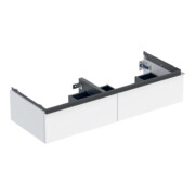 Geberit Doppelwaschtisch-Unterschrank iCon 118,4x24,7x47,6cm, 2 L, w/l hgl/Gr. vc