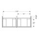 Geberit Doppelwaschtisch-Unterschrank iCon 118,4x61,5x47,6cm, 4 L, Eiche/Gr. la. ma