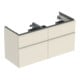 Geberit Doppelwaschtisch-Unterschrank iCon 118,4x61,5x47,6cm, 4 L, sa hgl/Gr. sa ma-1