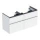 Geberit Doppelwaschtisch-Unterschrank iCon 118,4x61,5x47,6cm, 4 L, w/l hgl/Gr. vc-1