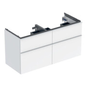 Geberit Doppelwaschtisch-Unterschrank iCon 118,4x61,5x47,6cm, 4 L, w/lack. hochgl.