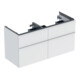 Geberit Doppelwaschtisch-Unterschrank iCon 118,4x61,5x47,6cm, 4 L, we. ma/Gr we. ma-1