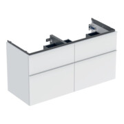 Geberit Doppelwaschtisch-Unterschrank iCon 118,4x61,5x47,6cm, 4 L, we. ma/Gr we. ma