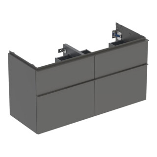 Geberit Doppelwaschtisch-Unterschrank iCon 118,4x61,5x47,6cm, 4 Laden, la. m/la. ma