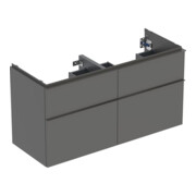 Geberit Doppelwaschtisch-Unterschrank iCon 118,4x61,5x47,6cm, 4 Laden, la. m/la. ma