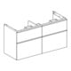 Geberit Doppelwaschtisch-Unterschrank iCon 118,4x61,5x47,6cm, 4 Laden, la. m/la. ma-2
