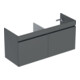 Geberit Doppelwaschtischunterschrank Renova Plan 122,6x60,6x44, 6cm, 2 L, la., lack. ma