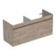 Geberit Doppelwaschtischunterschrank Renova Plan 122,6x60,6x44, 6cm, 2 L, N, F. strukt.-1