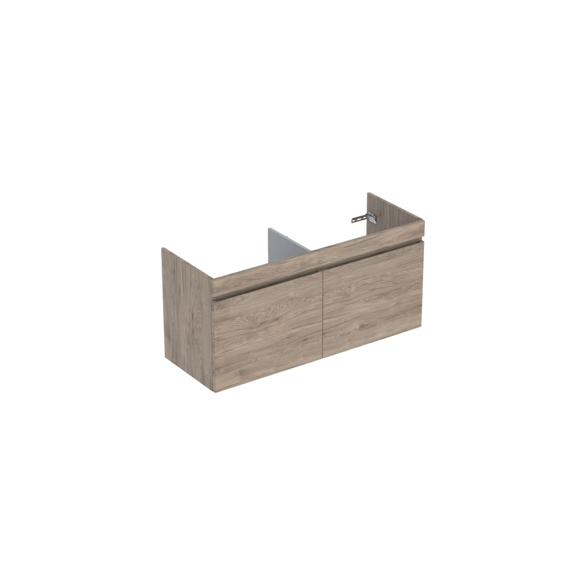 Geberit Doppelwaschtischunterschrank Renova Plan 122,6x60,6x44, 6cm, 2 L, N, F. strukt.