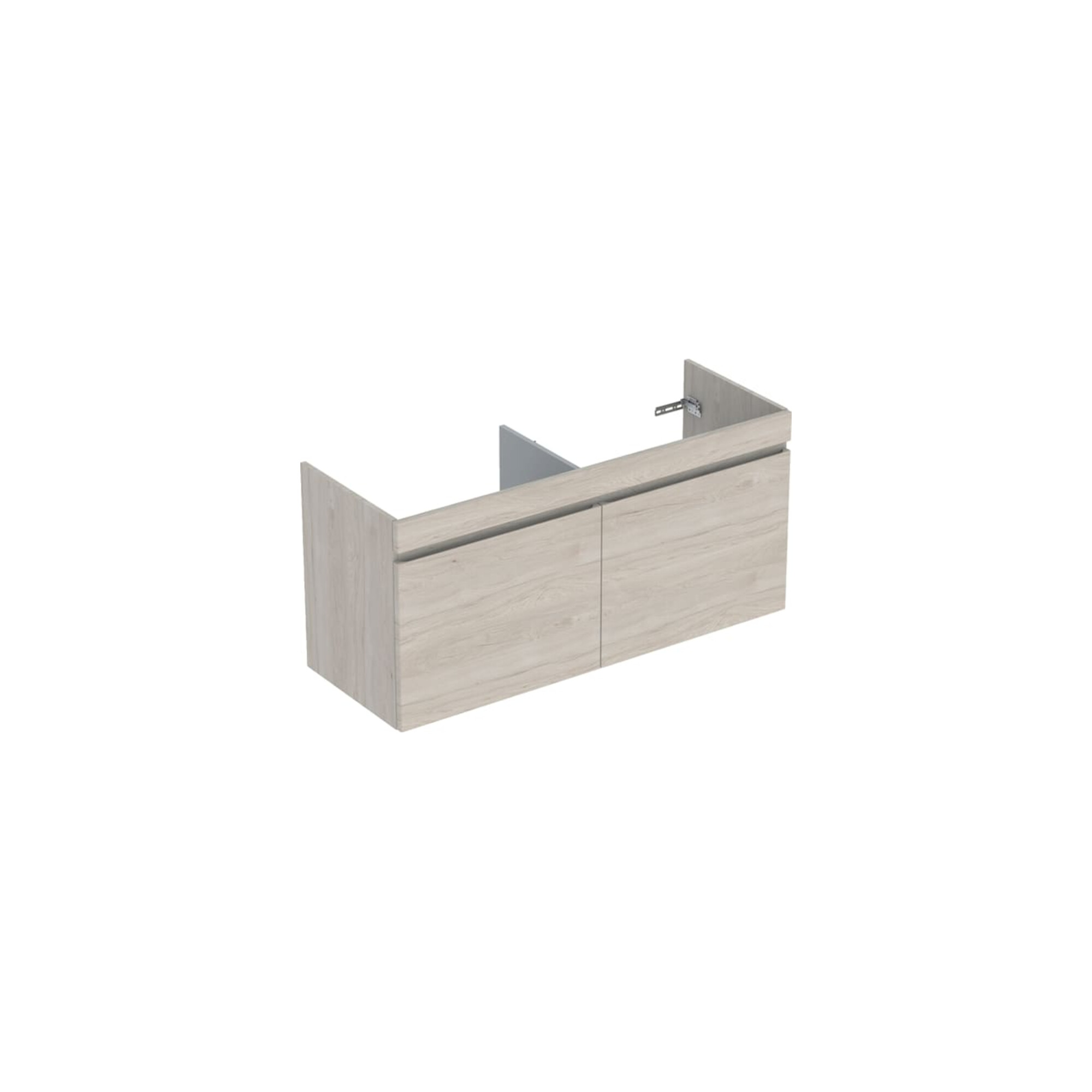 Geberit Doppelwaschtischunterschrank Renova Plan 122,6x60,6x44, 6cm, 2 L, N h, F. strukt.