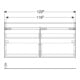 Geberit Doppelwaschtischunterschrank Renova Plan 122,6x60,6x44, 6cm, 2 L, w, lac hochgl.
