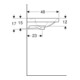 Geberit Double vasque Acanto 120x48,2 cm, avec trop-plein, blanc KeraTect-5