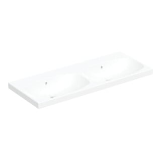 Geberit Double vasque Acanto 120x48,2 cm, avec trop-plein, sans robinet, blanc K-Tect