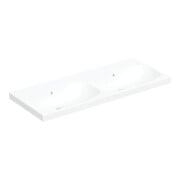 Geberit Double vasque Acanto 120x48,2 cm, avec trop-plein, sans robinet, blanc K-Tect
