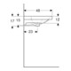 Geberit Double vasque Acanto 120x48,2 cm, avec trop-plein, sans robinet, blanc K-Tect-5