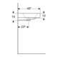 Geberit Double vasque iCon 120x48,5 cm, avec robinet, trop-plein, blanc
