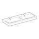 Geberit Double vasque iCon 120x48,5 cm, avec robinet, trop-plein, blanc