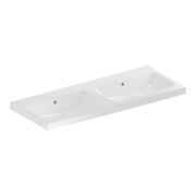 Geberit Double vasque iCon 120x48 cm, sans robinet, avec trop-plein, blanc