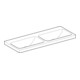 Geberit Double vasque iCon 120x48 cm, sans robinet, sans trop-plein, blanc KeraTect