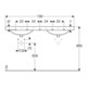Geberit Double vasque Preciosa 130x55 cm, avec trou de robinet, trop-plein, blanc