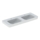 Geberit Double vasque Renova Plan 130x48 cm, mitigeur, sans trop-plein, blanc K-Tect-1
