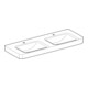 Geberit Double vasque Renova Plan 130x48 cm, mitigeur, sans trop-plein, blanc K-Tect