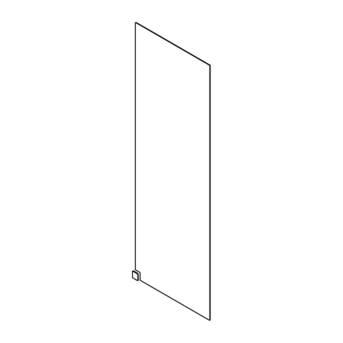 Geberit Duschtrennwand Walk-in 90x200x0,8cm, für Glasanlage, rahmenlos