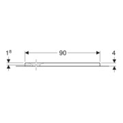 Geberit Duschwanne Olona weiß/matt, quadratisch, 90x90x4cm-5